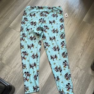 Disney World Mickey & Minnie Mouse  runaway railroad leggings sz large n…